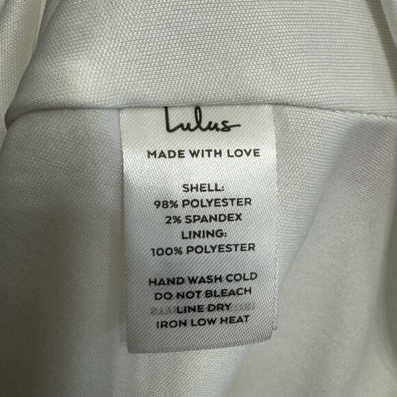 Lulu's Know Your Worth White Sequin Square Neck Mini Dress - Picture 14 of 14